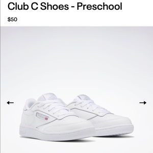 Reebok Club C Sneakers Kids size 3.5